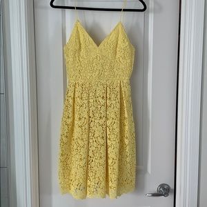 Yellow lace dress